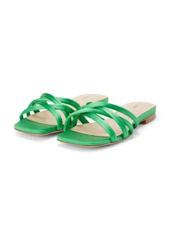 Abelle Satin Flat Sandal