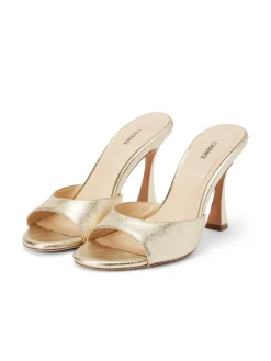 Avery Leather Peep-Toe Mule