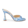 Avery Satin Peep-Toe Mule
