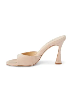 Avery Suede Peep-Toe Mule
