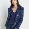 Azure Fringe Cardigan Blazer