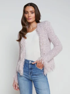 Azure Fringe Cardigan Blazer