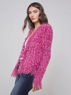 Azure Fringe Cardigan Blazer