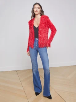 Azure Fringe Cardigan Blazer
