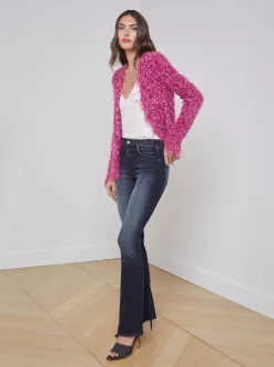 Azure Fringe Cardigan Blazer