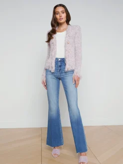 Azure Fringe Cardigan Blazer