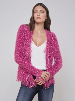 Azure Fringe Cardigan Blazer