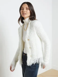 Azure Fringe Cardigan Blazer