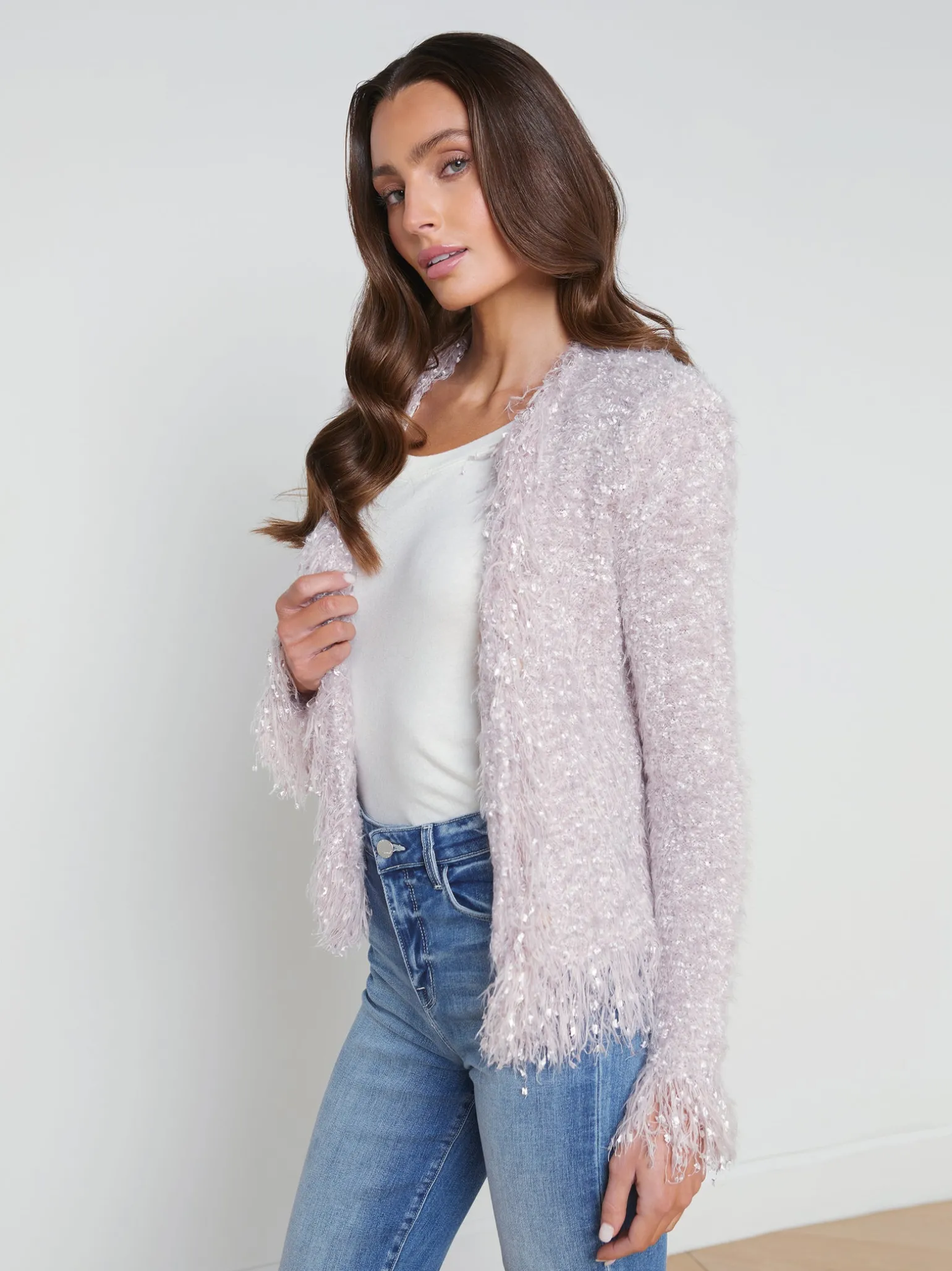 Azure Fringe Cardigan Blazer