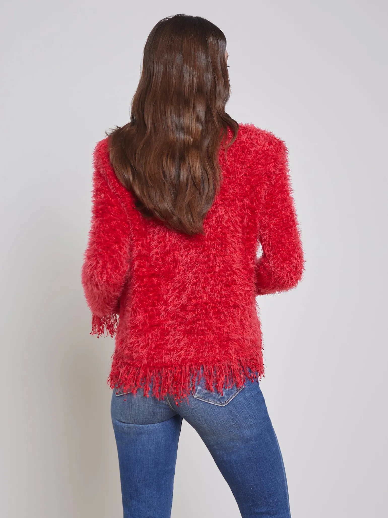 Azure Fringe Cardigan Blazer