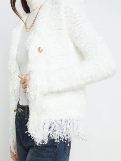 Azure Fringe Cardigan Blazer