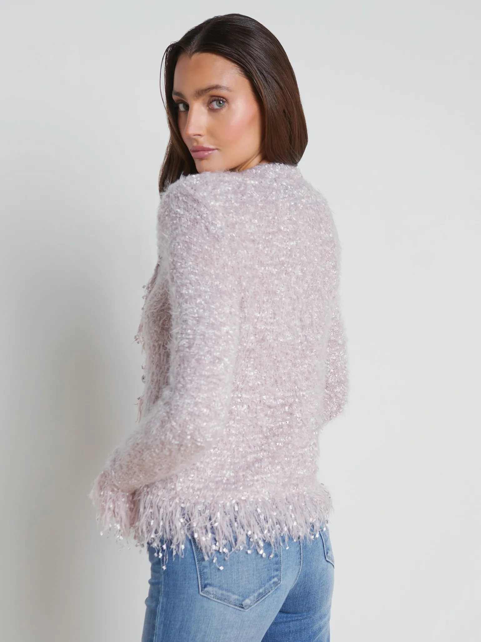 Azure Fringe Cardigan Blazer