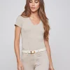 Becca Cotton V-Neck Tee