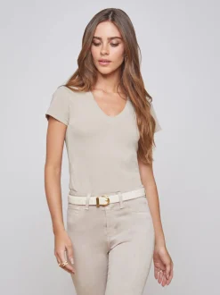 Becca Cotton V-Neck Tee