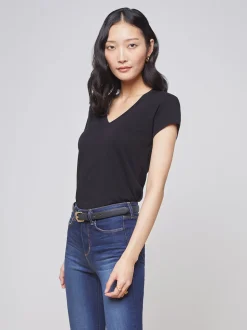 Becca Cotton V-Neck Tee
