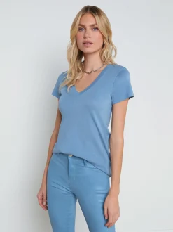 Becca Cotton V-Neck Tee