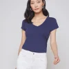 Becca Cotton V-Neck Tee