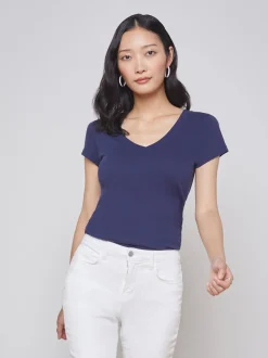 Becca Cotton V-Neck Tee