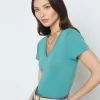 Becca Cotton V-Neck Tee