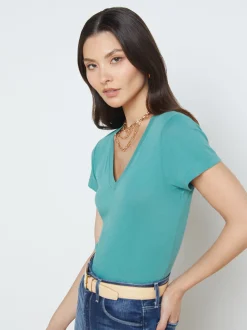 Becca Cotton V-Neck Tee