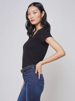 Becca Cotton V-Neck Tee