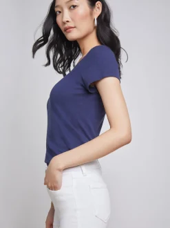 Becca Cotton V-Neck Tee