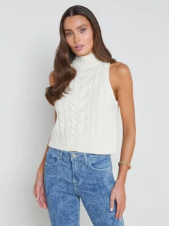 Bellini Cable-Knit Turtleneck