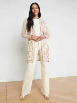 Beverly Silk Panel Cardigan