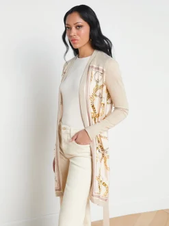 Beverly Silk Panel Cardigan