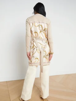 Beverly Silk Panel Cardigan