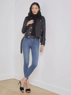 Billie Belted Leather Jacket