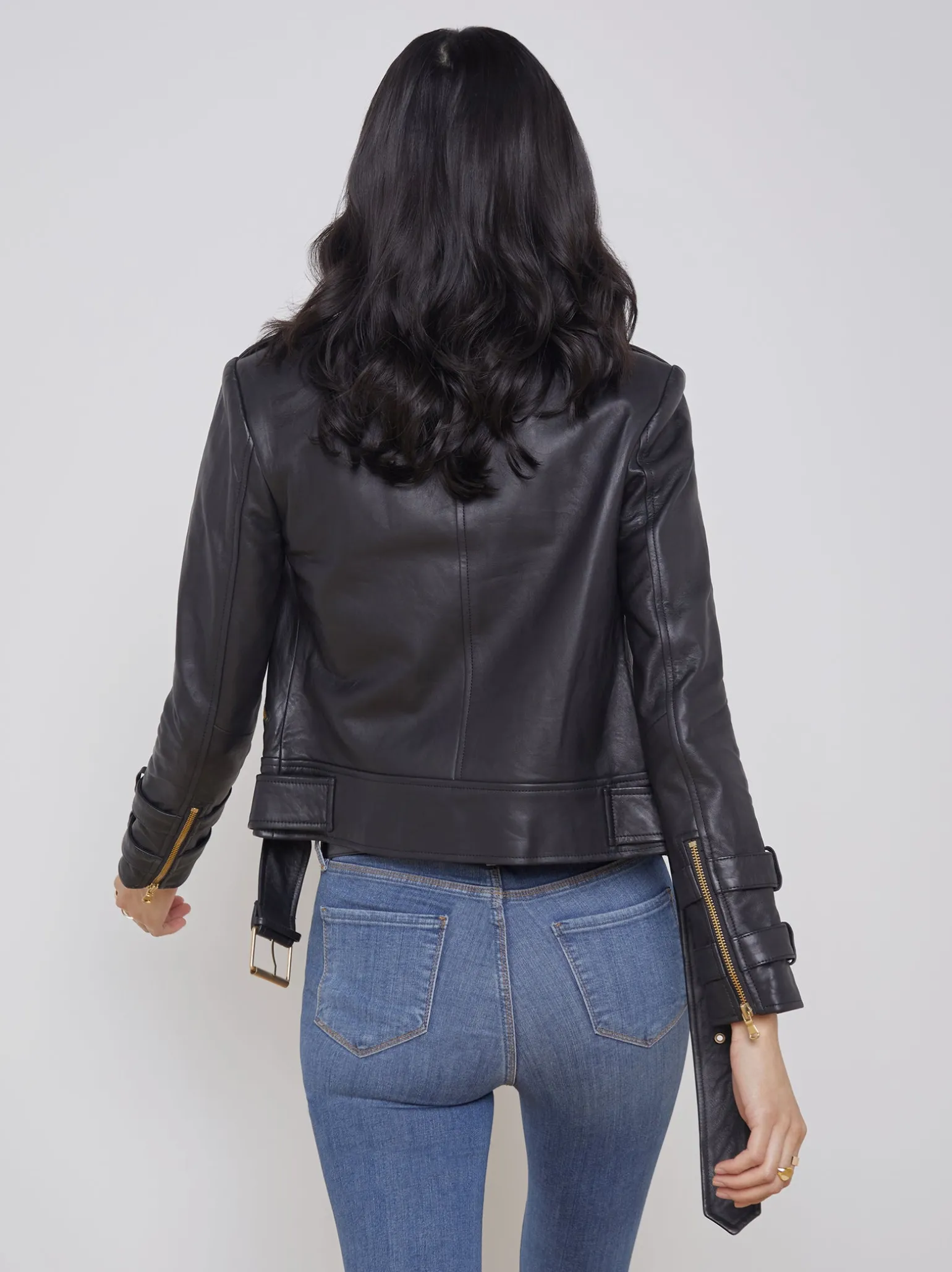 Billie Belted Leather Jacket