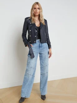 Billie Belted Leather Jacket
