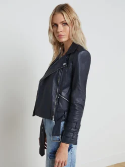 Billie Belted Leather Jacket