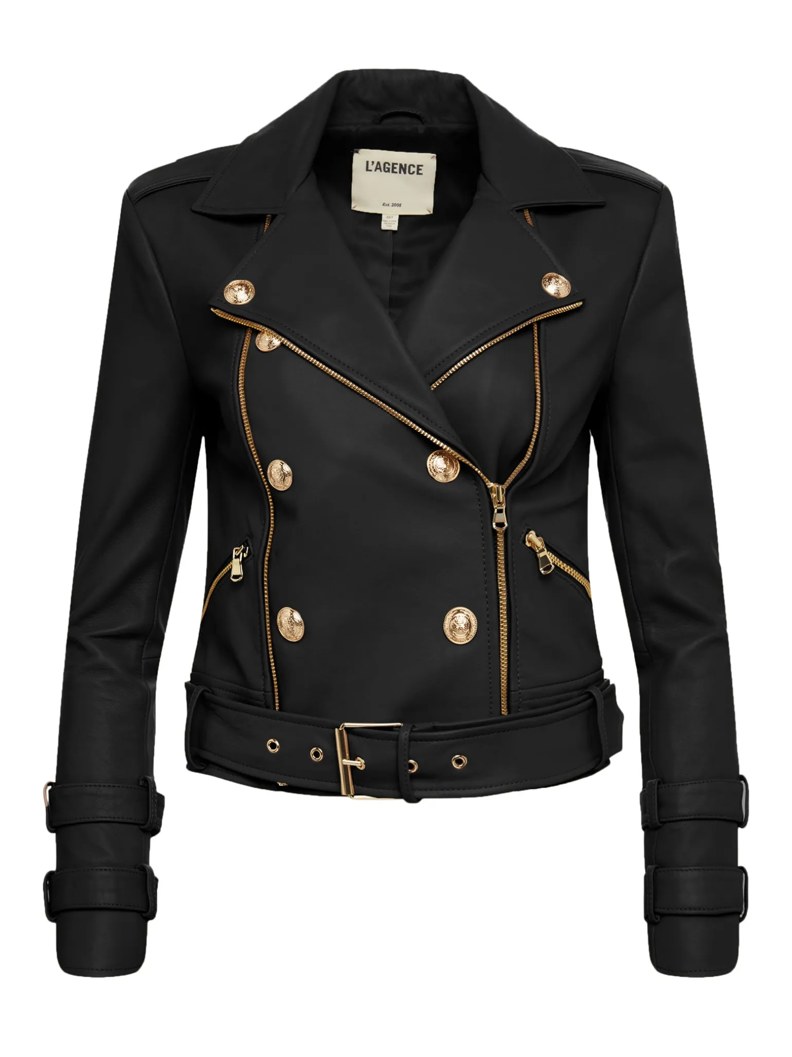 Billie Belted Leather Jacket