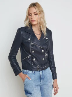 Billie Belted Leather Jacket