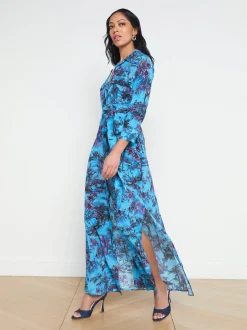 Cameron Silk Maxi Shirt Dress