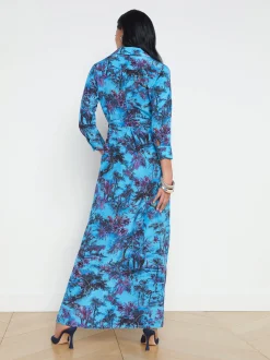 Cameron Silk Maxi Shirt Dress