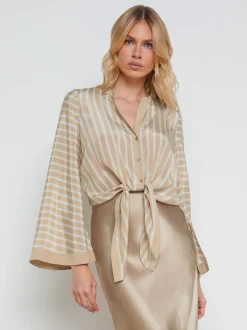 Charlize Tie-Front Blouse