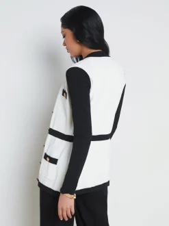Clover Contrast-Trim Cardigan