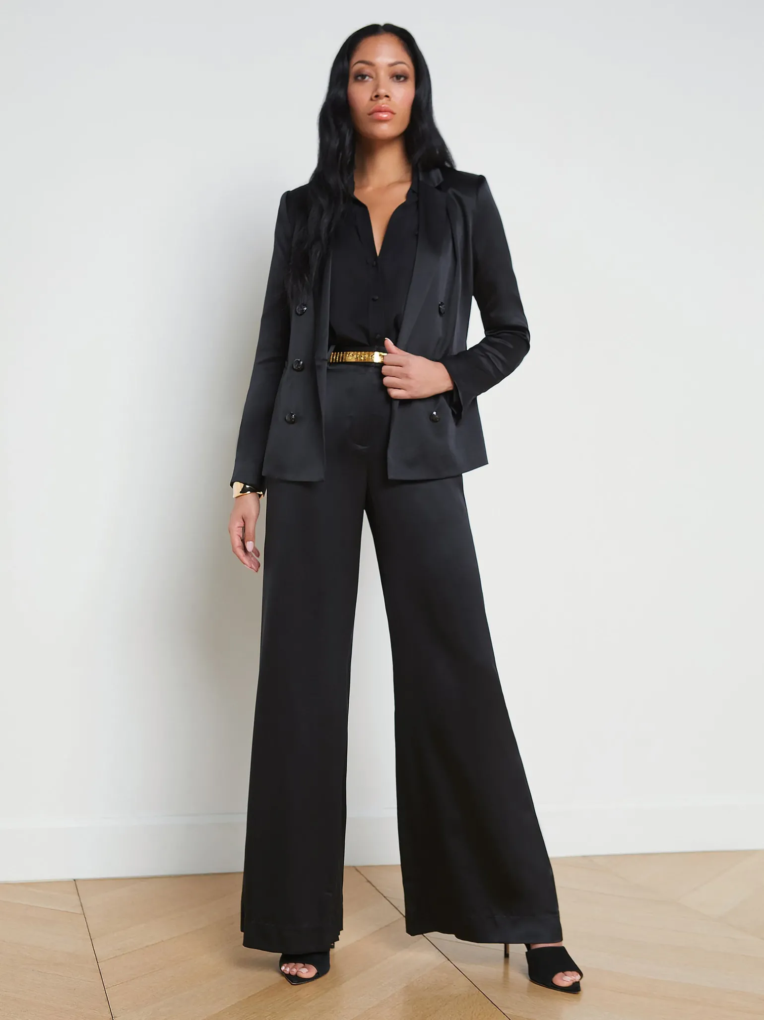 Colin Silk Charmeuse Blazer
