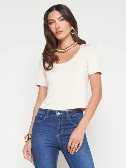 Dana Scoopneck Cropped Tee