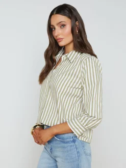 Daniella Cotton-Blend Blouse