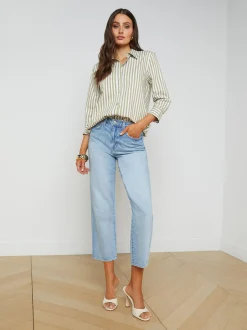 Daniella Cotton-Blend Blouse