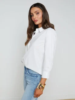 Daniella Cotton-Blend Blouse