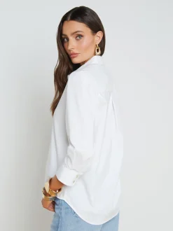 Daniella Cotton-Blend Blouse