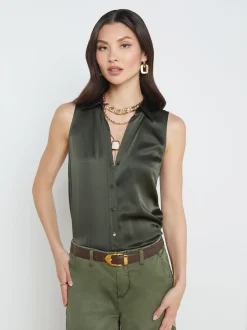 Emmy Sleeveless Silk Blouse