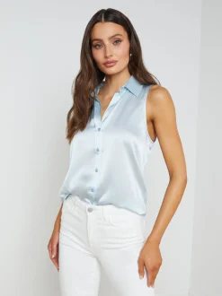 Emmy Sleeveless Silk Blouse