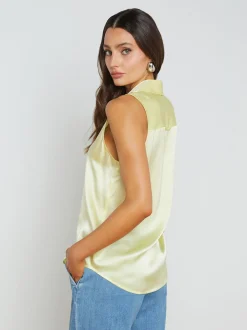 Emmy Sleeveless Silk Blouse