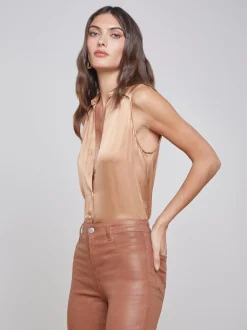 Emmy Sleeveless Silk Blouse